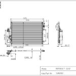 KLİMA RADYATÖRÜ RENAULT CLIO II KANGO 97-01 1.2 1.4 1.5  (1 SIRA AL+PL SİSTEM) (1 AD )