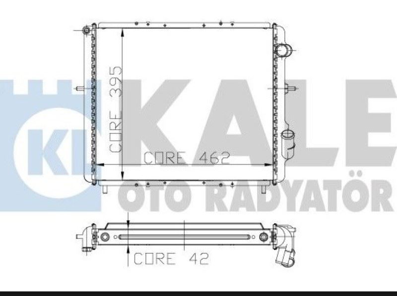 0520231AB-1.jpg RADYATÖR RENAULT MEGANE II/SCENIC 1.5/1.9 DCİ 1 SIRA ALÜMİNYUM BRAZİNG SİSTEM 35MM (1 AD ) - Görsel 1