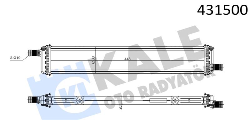 0559121AB-1.jpg RADYATÖR RENAULT CAPTUR CLIO V 1.5DCI (LT ARA SOĞUTUCU) (1 AD ) - Görsel 1