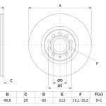 ÖN FREN DİSKİ VW GOLFV-VI JETTA III PASSAT VII ; A1 1.4 TFSI SPORTBACK; A1 1.6 TDI; A1 1.6 TDI SP (2 AD )