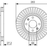 (0986478979)ÖN FREN DİSKİ PART 08>CİTROEN BERLİNGO 99>307 00>207 06>308 07>C3 02>C4 04>XSARA(00-05)  (283x26 (2 AD )