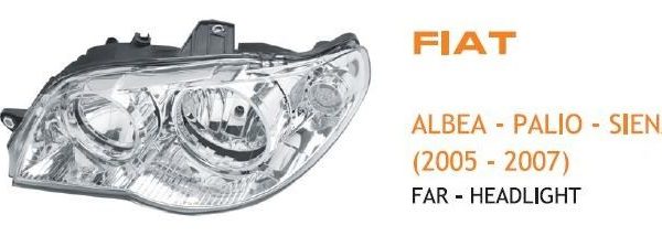 FAR GRİ SAĞ FIAT ALBEA  2005-2007 MOTORLU (1 AD )