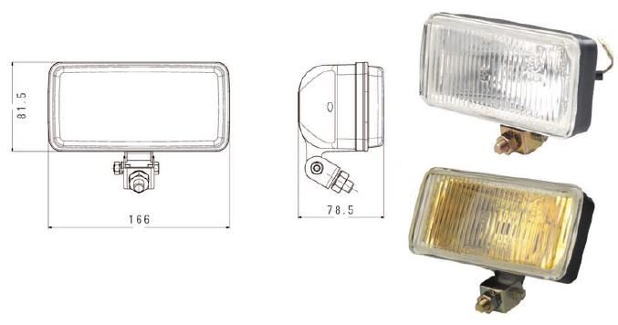 12048E-1.jpg SET SİS FARI 80×160 BEYAZ FORD TRANSIT MİNİBÜS UNIVERSAL (1 AD ) - Görsel 1