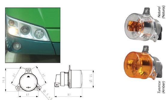 12962E-1.jpg ÖN SİNYAL TURUNCU PEUGEOT J9 OTOKAR TEMSA BMC PROFESYONEL (1 AD ) - Görsel 1