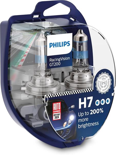 12972RGTS2-1.jpg PHILIPS RACING VISION H7 12V 55W + %200 FAZLA IŞIK (1 AD ) - Görsel 1