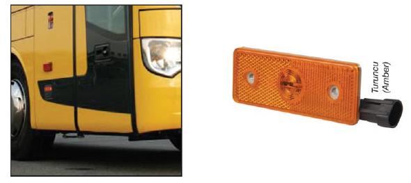 13426E-1.jpg SIDE MARKER TURUNCU 24V KABLOLU LEDLİ ECE BMC TEMSA OTOKAR MERCEDES KARSAN J9 PREM (1 AD ) - Görsel 1