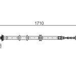 EL FREN TELİ ARKA SAĞ CITROEN NEMO (DİZEL) FIAT FIORINO PEUGEOT BIPPER 12/07- (1710/1435MM) (1 AD )