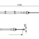 EL FREN TELİ ARKA SAĞ/SOL DACIA DUSTER4×4 (DİSK FREN) 10- (1720/1502MM) (1 AD )