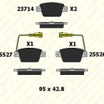 FREN BALATASI  ARKA FIAT BRAVO II, MULTIPLA, STİLO, STİLO MULTİ WAGON 99 - (1 TK )