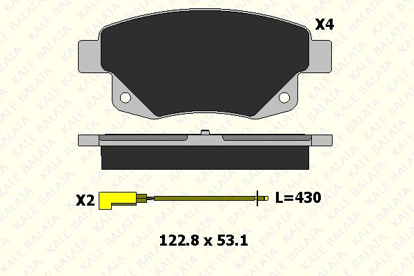 24486-A00-01-KD20-1.jpg FREN BALATA ARKA FORD TRANSIT V347- VW AMAROK FİŞLİ (1 TK ) - Görsel 1
