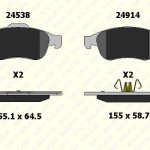 ÖN FREN BALATASI RENAULT FLUENCE 08> DUSTER 10> DOKKER 12> MEGANE III 08> SCENIC III 09> / NISSAN (1 TK )