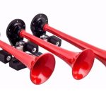 12V ÜÇLÜ DALİ DALİ KORNA PLASTİK KIRMIZI BORULU (1 AD )