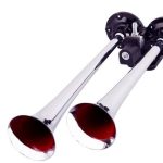 İKİLİ DÜZ HAVALI KORNA 12V KROM (1 AD )