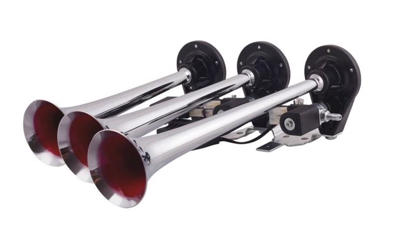 82EH12.000.03K-1.jpg 12V ÜÇLÜ DALİ DALİ KORNA KROMLU (1 AD ) - Görsel 1