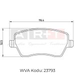 ON FREN BALATASI KIZAKLI RENAULT MEGANE IV-CLIO III-IV-KANGOO III-MODUS-DUSTER LOGAN II-DOKKER-LODGY NISSAN MICRA-NOTE (1 TK )