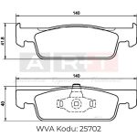DİSK FREN BALATASI ÖN RENAULT CLIO IV 12 > SYMBOL-II 08> SANDERO-II 12> TWINGO-III 14> / DACIA  LOGAN 13 > INCE TIP (1 TK )