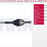 AKS KOMPLE SAĞ DACIA DUSTER 4×4 2012- 1.2TCE 1.5DCI 1.6 16V (1 AD )