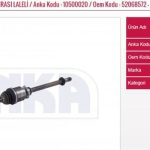 AKS KOMPLE SAĞ LALELİ 1.3 MJT 15=> FIAT EGEA 15- (1 AD )