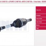 AKS KOMPLE SOL LALELİ EURO IV FIAT LINEA 1.6 MJT 07- GRANDE PUNTO 1.3 MJT 05- MITO 1.3 MJT 08- (1 AD )