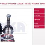 AKS KAFASI DIŞ 1.5 DCİ 6 VİTES 08=> RENAULT KANGOO III (1 AD )