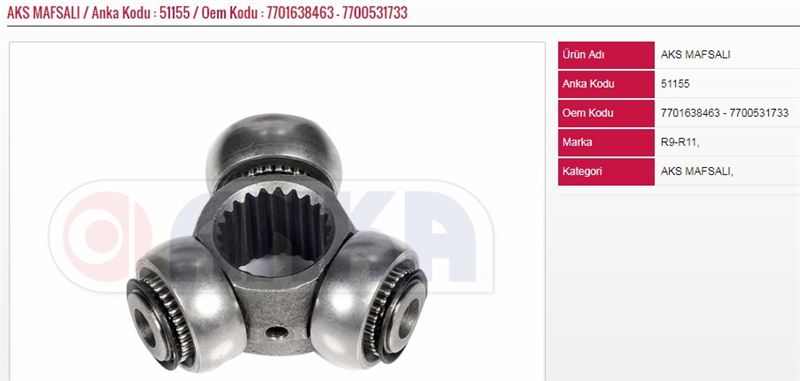 ANKA-51155-1.jpg AKS MAFSALI RENAULT R9 (1 AD ) - Görsel 1