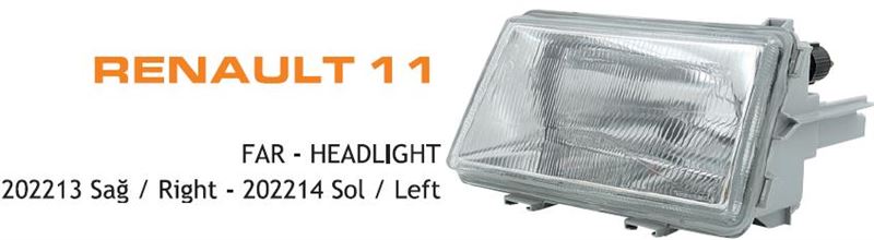 AYF.202213-1.jpg FAR KOMPLE RENAULT R11 SAĞ 1987-1990 (1 AD ) - Görsel 1