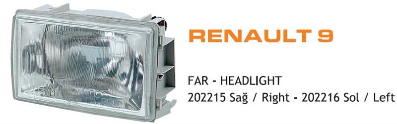 AYF.202216-1.jpg FAR RENAULT R9 SOL 1981-1984 (1 AD ) - Görsel 1