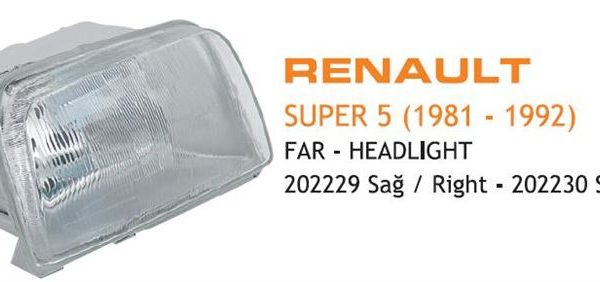 FAR SAĞ RENAULT 5 (1 AD )