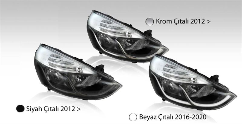 AYF.202322-1.jpg FAR SİYAH ÇITALI MOTORLU SAĞ RENAULT CLIO IV HATCBACK/GRANDTOUR (2012-2020) (1 AD ) - Görsel 1