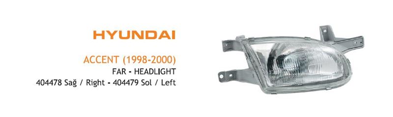 AYF.404478-1.jpg FAR SAĞ HYUNDAI ACCENT 1998-2000 (1 AD ) - Görsel 1