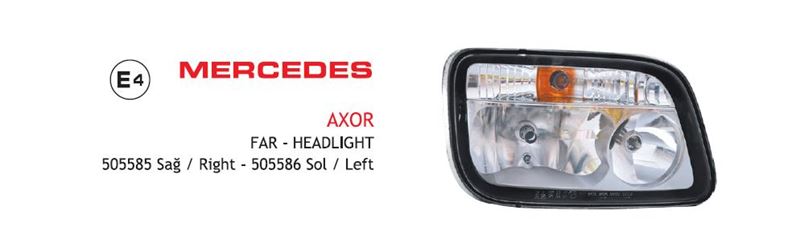 AYF.505586-1.jpg FAR MERCEDES AXOR SOL E4 E-BELGELİ (1 AD ) - Görsel 1