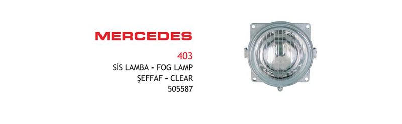 AYF.505587-1.jpg SİS LAMBASI BEYAZ MERCEDES 403 - IVECO OTOBÜS FAR (1 AD ) - Görsel 1