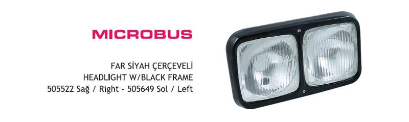 AYF.505649-1.jpg FAR SİYAH ÇERÇEVELİ SOL MICROBUS (1 AD ) - Görsel 1