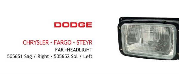FAR SOL DODGE CHRYSLER-FARGO-STEYR E-BELGELİ (1 AD )