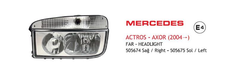 AYF.505674-1.jpg FAR SAĞ MERCEDES ACTROS -AXOR (04) E-BELGELİ (1 AD ) - Görsel 1