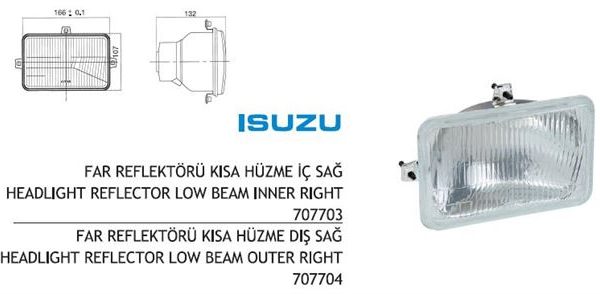 FAR ISUZU FORD 2000 .KISA HÜZME DIŞ SAĞ (1 AD )
