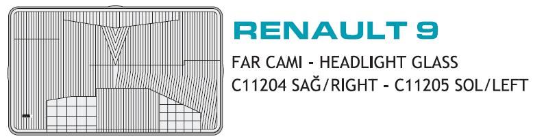 AYF.C11204-1.jpg FAR CAMI RENAULT R9 SAĞ 1981-1984 (1 AD ) - Görsel 1