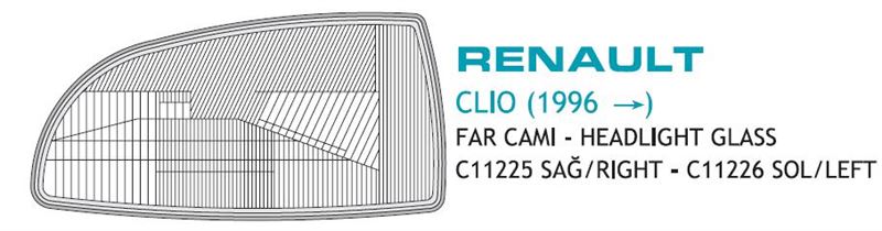 AYF.C11225-1.jpg FAR CAMI RENAULT CLIO 96->SAĞ (1 AD ) - Görsel 1