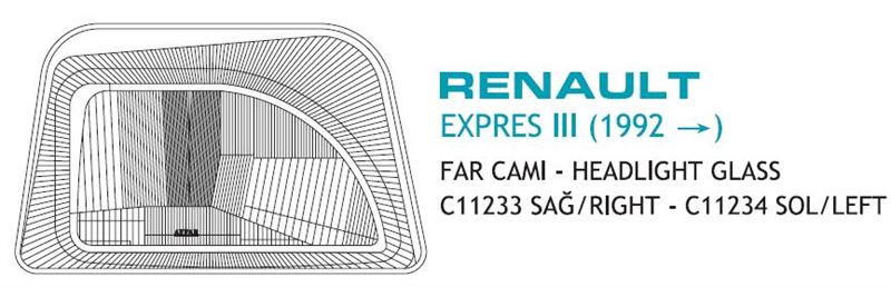 AYF.C11234-1.jpg FAR CAMI RENAULT EXPRESS III SOL 94-> . (1 AD ) - Görsel 1