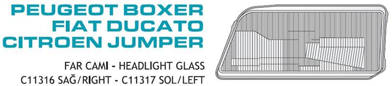 AYF.C11316-1.jpg FAR CAMI SAĞ PEUGEOT BOXER-FIAT DUCATO-CITROEN JUMPER (1996-2001) (1 AD ) - Görsel 1