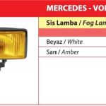 MERCEDES-VOLVO-MAN-SCANIA SİS LAMBASI HALOJEN METAL GÖVDELİ SARI (1 AD )
