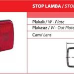 ÜNİVERSAL STOP LAMBASI PLAKALI (1 AD )
