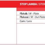 ÜNİVERSAL STOP LAMBASI PLAKASIZ (1 AD )