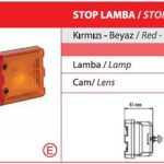 MERCEDES KAMYONET-MİNİBÜS STOP LAMBASI KIRMIZI-BEYAZ (1 AD )