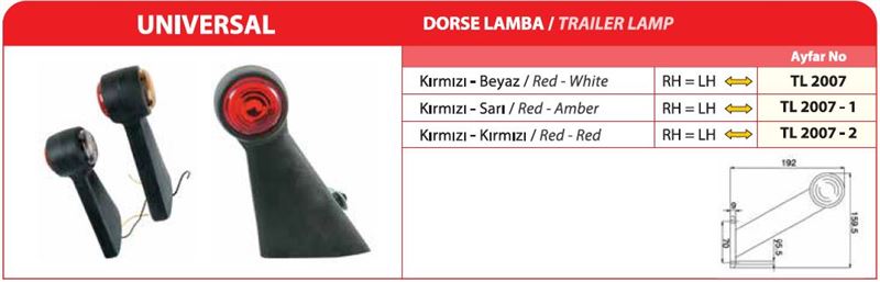 AYF.TL2007-2-1.jpg DORSE LAMBA KIRMIZI-KIRMIZI (1 AD ) - Görsel 1