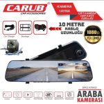 CARUB KAMERA + AYNA ÇİFT KAMERA DVR TFT GENİŞ 10MT (1 AD )