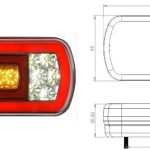 12V NEON LED DİKDÖRTGEN STOP LAMBASI 4 FONKSİYONLU ( Park, Stop, Geri, Sinyal ) (1 AD )