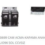 CAM KALDIRMA ANAHTARI SOL ÇİFTLİ ÇERÇEVESİZ FIAT DOBLO EM  PALIO 96-> (1 AD )