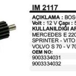 KOLLEKTÖR 12V 15 DİŞ SPRINTER / MERCEDES VITO / C180 E 220 E 250 C 250-VOLVO S 70-V 70 D BOSCH TİP (1 AD )