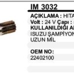 KOLLEKTÖR 24V 11 DİŞ ISUZU ŞAMPİYON UZUN 195 MM HITACHI TİP (1 AD )